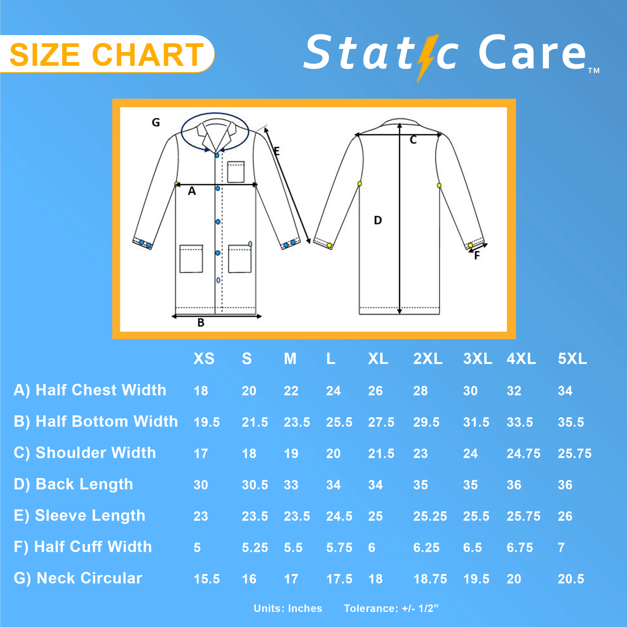 ESD Jacket, 90% Polyester, 10% Carbon, Level 3 ESD Smock - Image 5